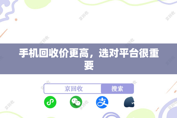 手机回收价更高，选对平台很重要