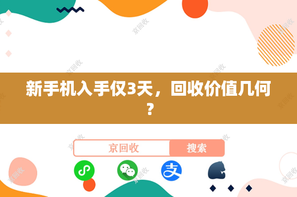 新手机入手仅3天，回收价值几何？
