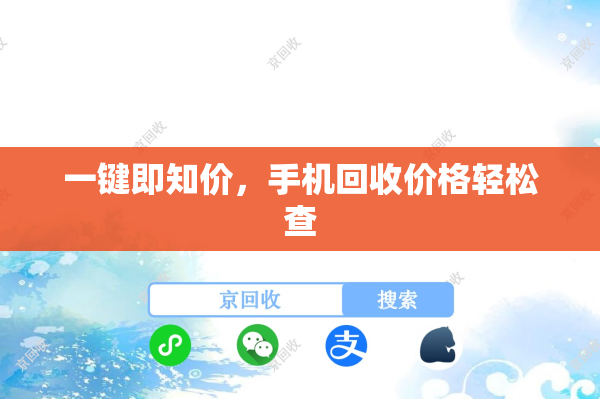 一键即知价，手机回收价格轻松查