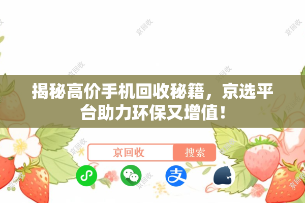 揭秘高价手机回收秘籍，京选平台助力环保又增值！