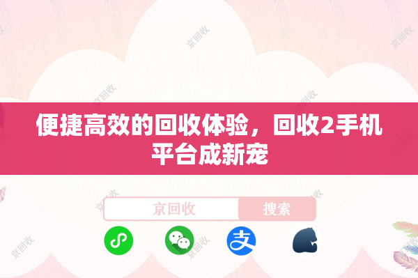 便捷高效的回收体验，回收2手机平台成新宠