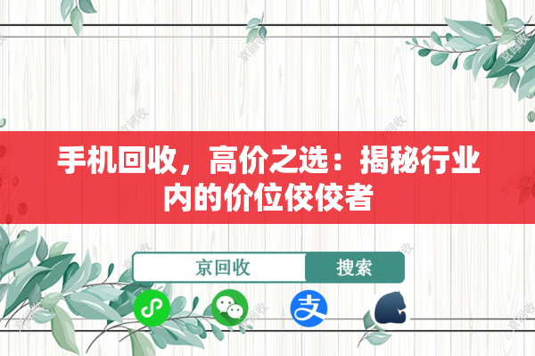手机回收，高价之选：揭秘行业内的价位佼佼者