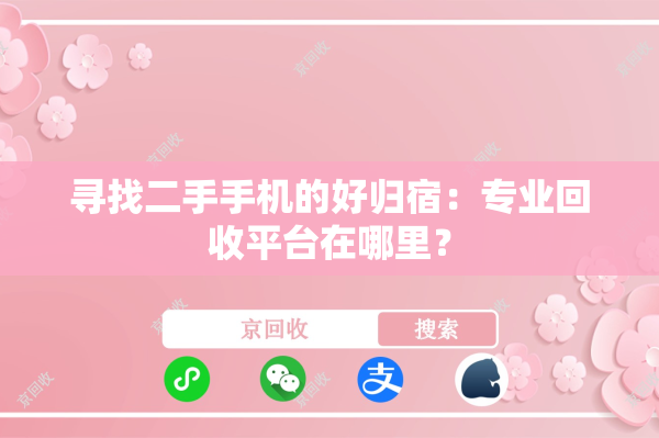 寻找二手手机的好归宿：专业回收平台在哪里？