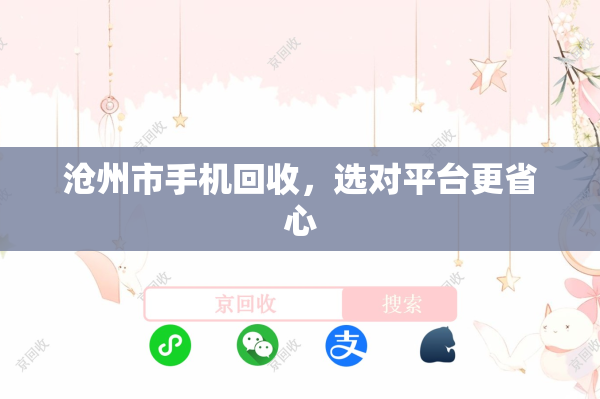 沧州市手机回收，选对平台更省心
