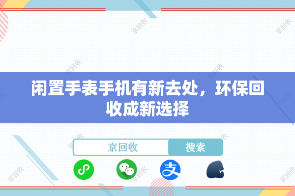 闲置手表手机有新去处，环保回收成新选择