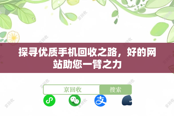 探寻优质手机回收之路，好的网站助您一臂之力
