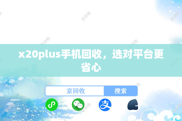 x20plus手机回收，选对平台更省心
