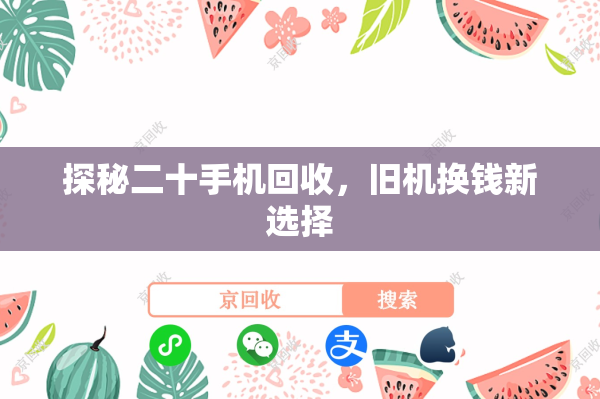 探秘二十手机回收，旧机换钱新选择